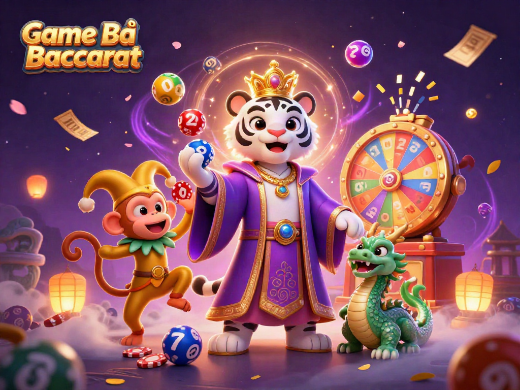 Experience Game Bài Baccarat with vibrant characters, colorful elements, and enchanting visuals.